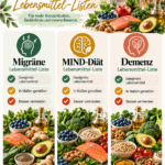 Gesunde Lebensmittel für Gehirn und Nervensystem, Fokus auf Ernährung und geistige Gesundheit.