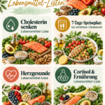 Herz und Stoffwechsel: Lebensmittel für Cholesterin, Herzgesundheit, Cortisol und Ernährung.