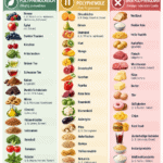 Vielfalt an gesunden Lebensmitteln auf der Polyphenol-Liste.