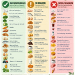 Lebensmittel für starke Knochen und gesunde Ernährung.