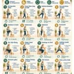 Balance-Übungen am Stuhl: 10 sanfte Übungen zur Sturzprävention für Senioren Frau macht Balance-Übungen auf einem Stuhl für Frauen 50+.